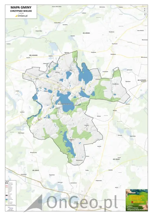 Mapa gminy Chrzypsko Wielkie